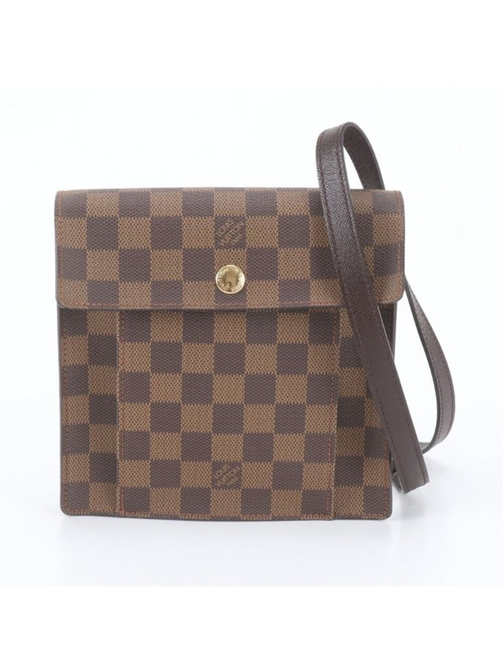 Louis Vuitton Damier Pimlico Leather Shoulder Bag Crossbody